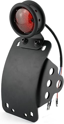 Motocicleta 0.748 in (34") Montaje lateral trasero Luz trasera Soporte de matrícula integrado para Harley Sportsters Bobber Chopper