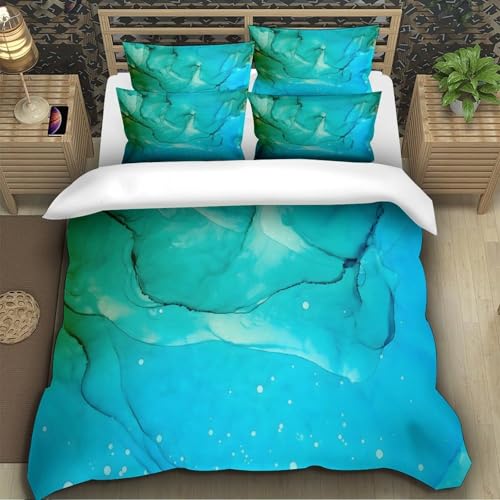 Parure de lit 3D art abstrait fluide en microfibre pour lit simple