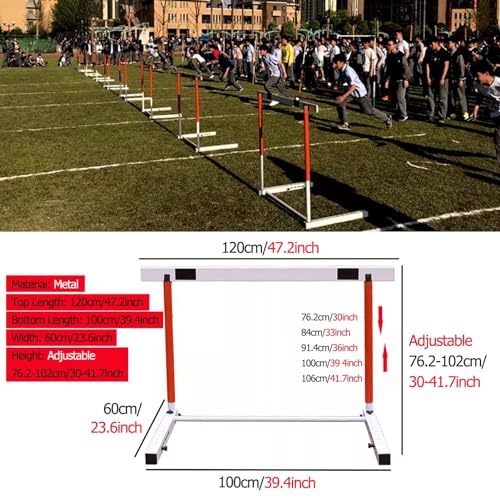 Ostacoli di velocità regolabili per allenamento di agilità, attrezzatura da allenamento per calcio per allenamento indoor outdoor, set di 6