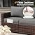 Amopatio Outdoor Patio Furniture Sets, 8 Pieces Wicker Patio Furniture, Outdoor Sectional Patio Couch Set with Ottoman, Outdoor Conversation Set with 44" Gas Fire Pit for Outside (Grey)