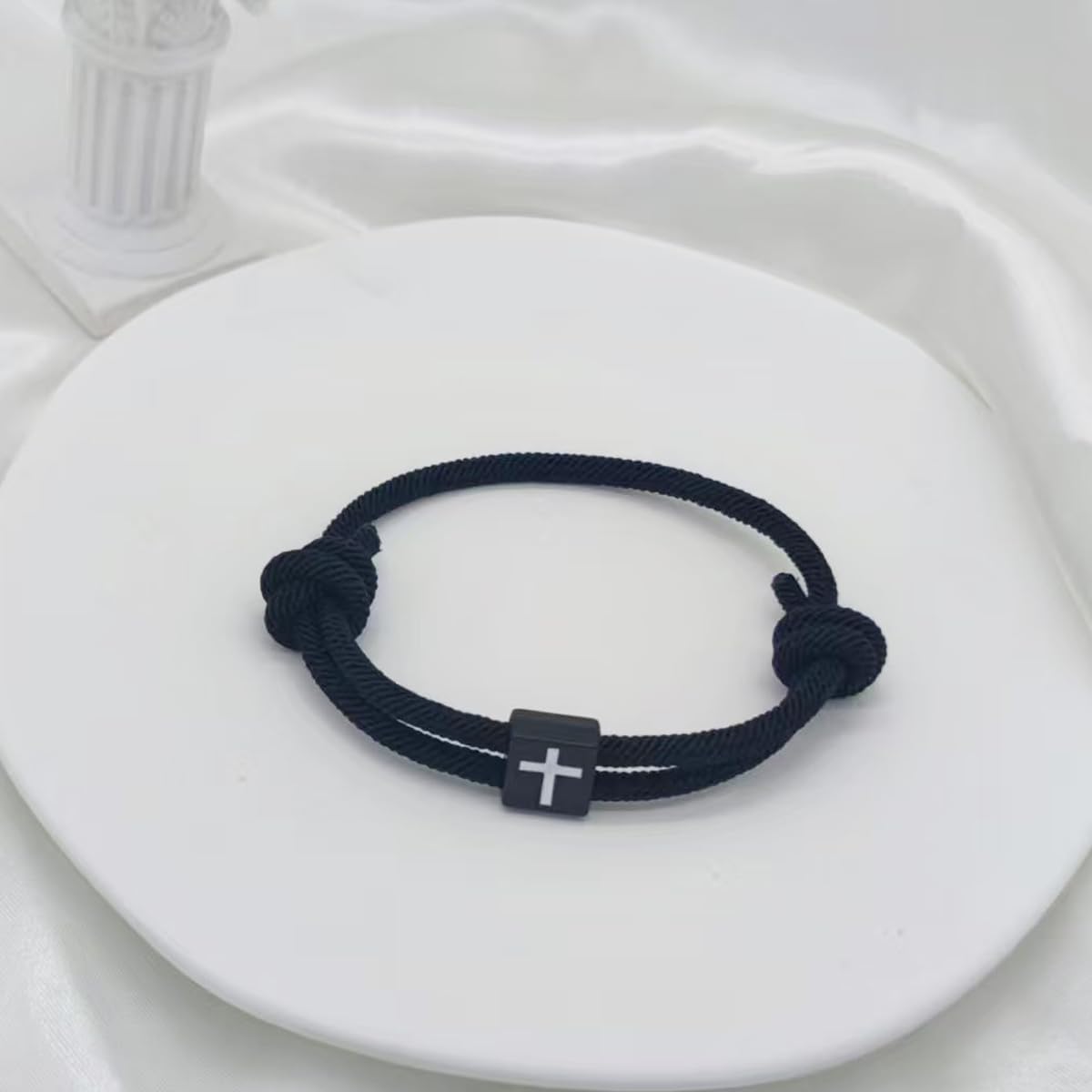 Pulsera cristiana con cruz ajustable para, pulseras personalizadas con cuerda trenzada, regalo personalizado paraNiños y niñas, pulsera hombre personalizada deportiva, regalos adolescentes