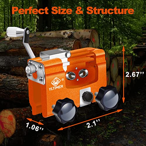 Chainsaw Chain Sharpening Jig, Chainsaw Sharpener Kit With Carrying Bag & Cleaning Brush, Hand-Crank Fast Chain Saw Sharpener Tool For 4"-22" Chain Saws & Electric Saws, Lumberjack, Garden Worker #TOP5