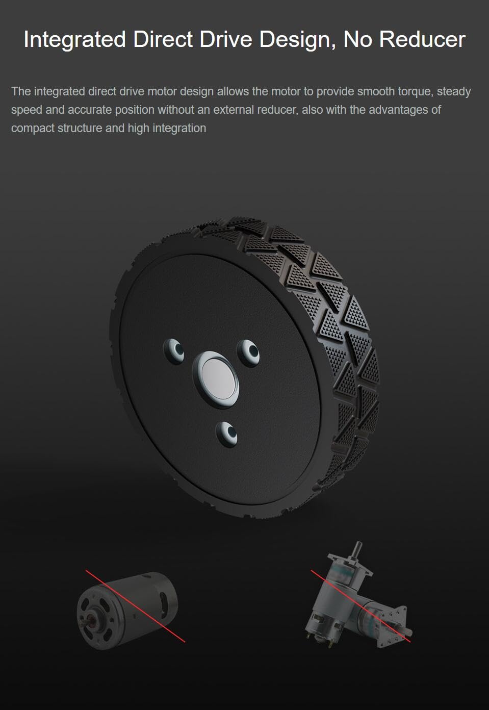 DDSM210 Direct Drive Servo Motor, Low Speed & High Torque, Low Noise, All-in-One Design, Hub Motor, Suitable for RC Car Robot DIY (DDSM210)