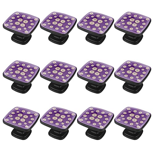 Boutons de poignées chrysanthème violet pour réparer un tiroir de commode difficile à ouvrir - 3