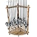 Rush Creek Creations Rustic Log 12 Fishing Rod Storage Corner Rack - Handcrafted Solid Pine - No Tool Assembly