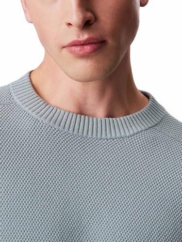 Pull Calvin Klein Jeans en coton mélangé bleu à coupe droite