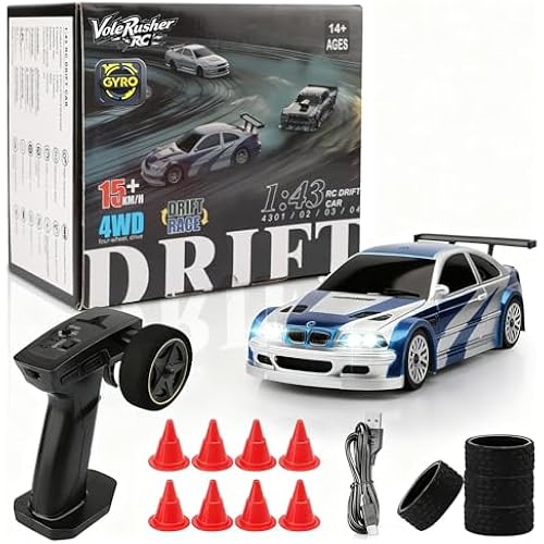 [2026 Upgrade 1/43 Mini RC Drift Car with Gyroscope, 4WD RTR