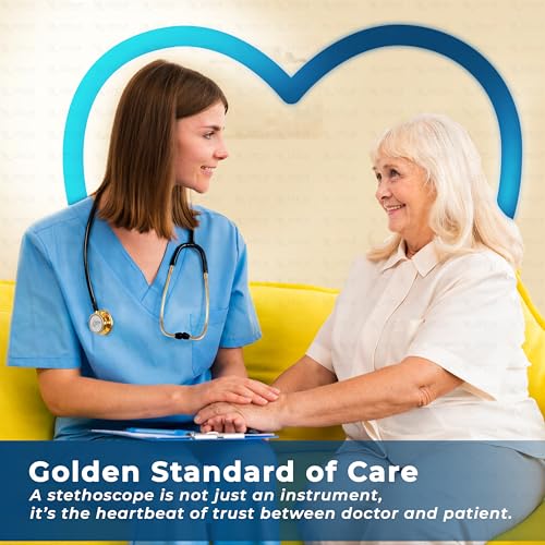 Image of Otica Gold Finish Master-Style Cardiology Stethoscope, Premium Acoustic Performance, Durable Design, Ideal for Doctors, Nurses, EMTs, Medical Students (Yellow)