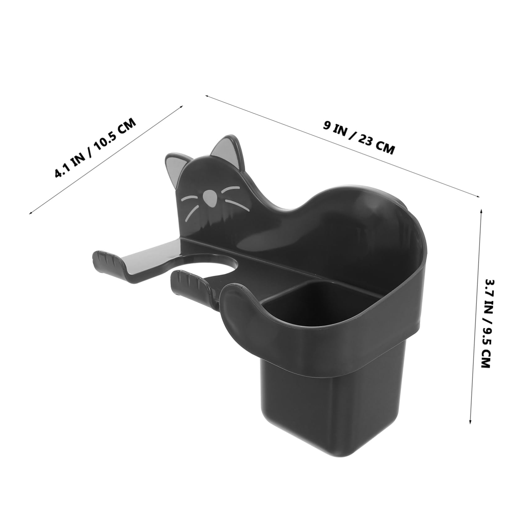 Garneck Hair Dryer Storage Organizer Wall-Mounted Bracket No-Drill for Toilets