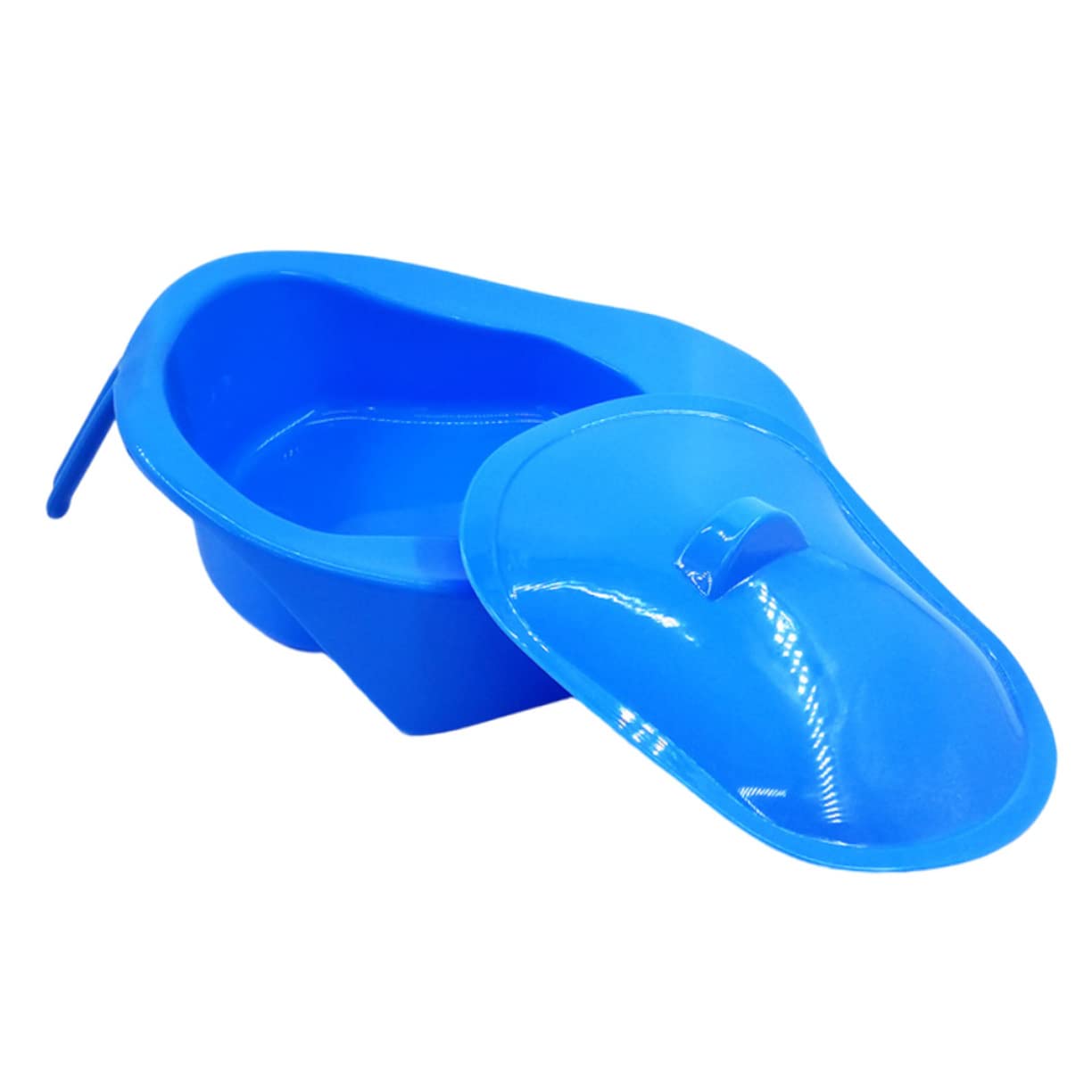 NOLITOY Practical Handled Bedpan Urinal Lid for Elderly Bedridden Fracture Care Non-Slip Design