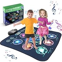Dance Mat, Electronic Dance Mixer Rhythm Step PlayMat,Dance pad Game Toy for Girls Boys,Christmas/Festival/Birthday Gift for Kids, Built-in Music,24 Challenge Levels,Age 3-4 6 7 8 9 10 11 12+ Year Old