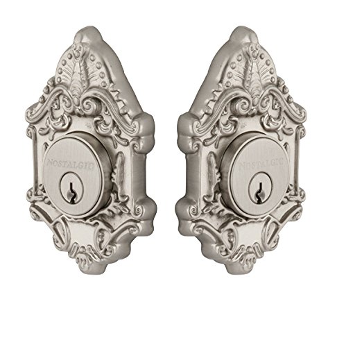 Image of Nostalgic Warehouse Victorian Double Cylinder Deadbolt, Satin Nickel