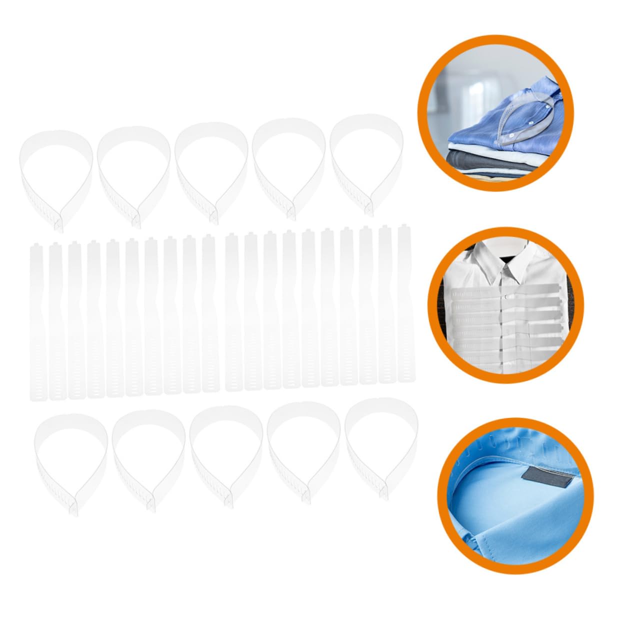 FOMIYES Collar Stays Supplies 60pcs Shirt Stay Garter Support Shirts Uniform Shirt Stays Collar Strip Blouse Collar Strips