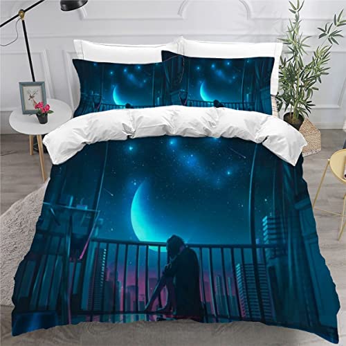 Housse de Couette 200x200 Impression 3D au Confort Ultra Doux