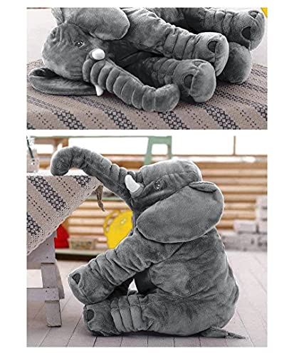 DearJoy Big Size Fibre Filled Stuffed Animal Elephant Soft Toy for Baby of Plush Hugging Pillow Soft Toy for Kids boy Girl Birthday Gift (60 cm, Grey Color) (Image - 5)