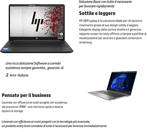 Notebook HP i3 250 G8 Grey Tragbares LED-Display 15.6 Zoll HD Cpu Intel Core i3-1115G4 11Th Gen Bis zu 4.1 GHz,RAM 8 GB DDR4,Grafik Intel UHD,Hdmi Lan Wifi Bluetooth h /Windows 10 Pro – Bild 6
