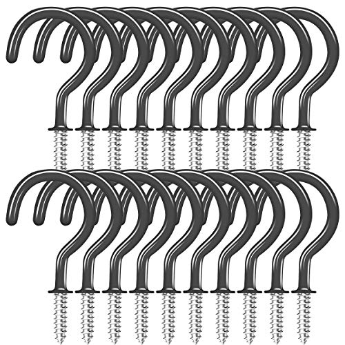 Hottest Sale Ceiling Hook 20 Pack Cup Hooks Vinyl Coated Screw in Hanger Heavy Duty Hooks for Hanging Plants Outdoor Lights (Black) Hottest Sale Ceiling Hook 20 Pack Cup Hooks Vinyl Coated Screw in Hanger Heavy Duty Hooks for Hanging Plants Outdoor Lights (Black)