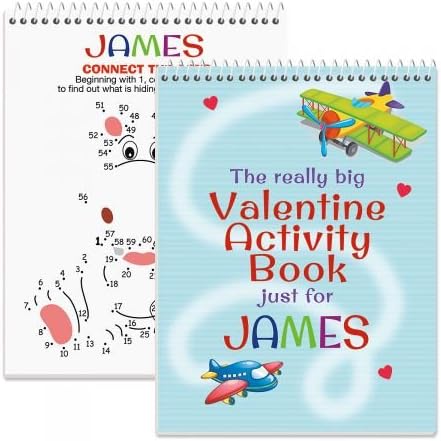 Lillian Vernon Personalized Kid's Color Book-24 Page Holiday Activity Book, for Boys 8-1/2" x 11" Spiral Bound