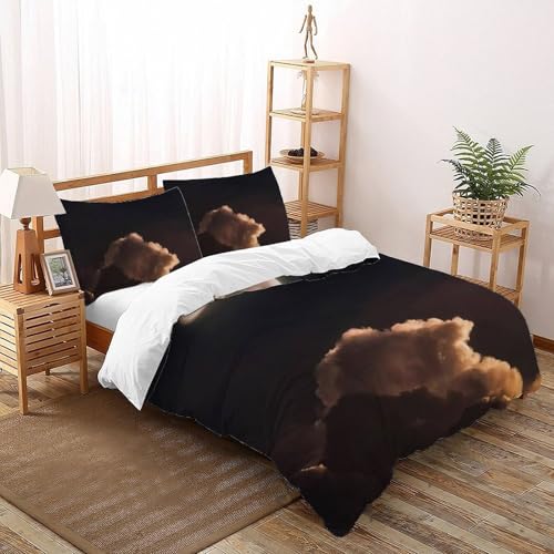 Housse de couette double microfibre 3D thermo-régulante