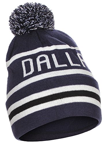 Absolute Clothing Dallas Texas Champions Cuff Beanie Knit Pom Pom Hat Cap