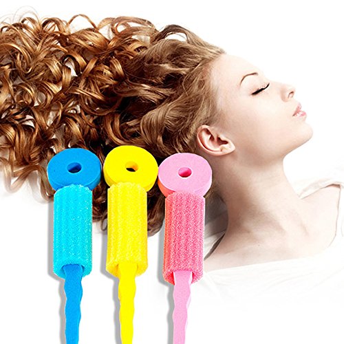LKE® 5 Set (15 pcs) Colorful Soft Foam Sponge Wave Perm Hair Rollers Curler