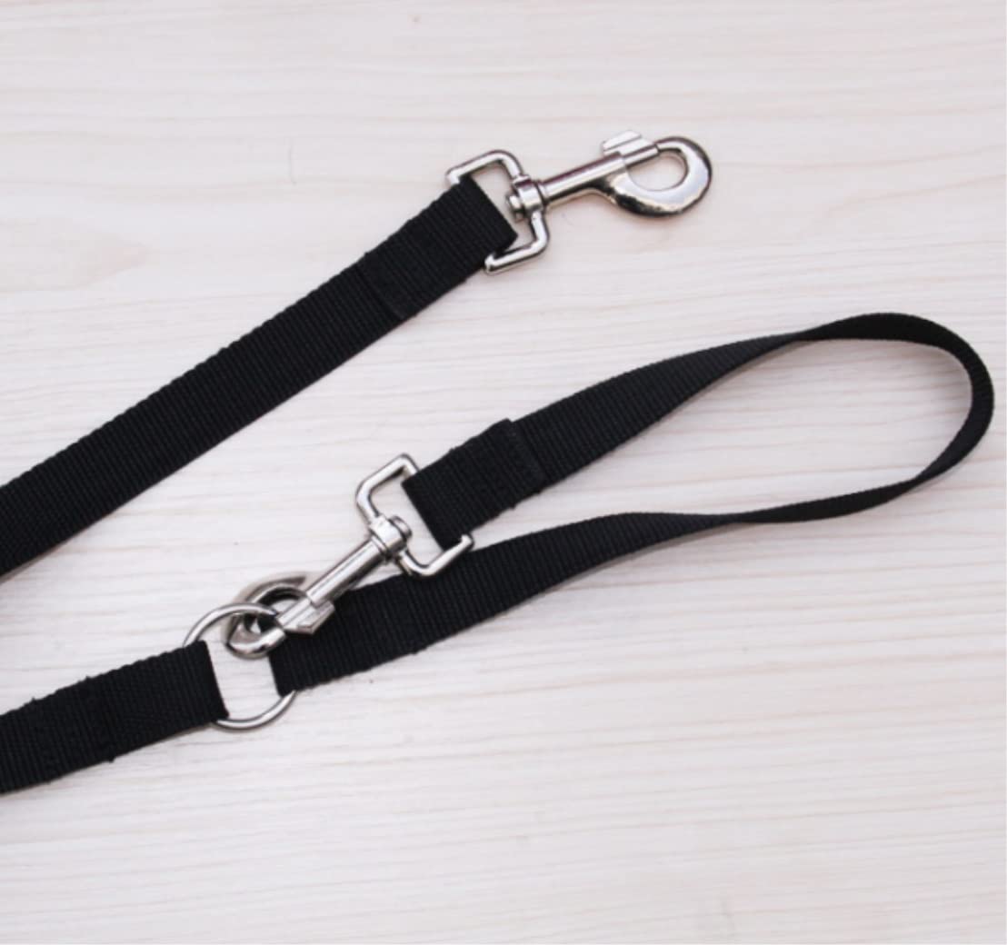 Guinzaglio Per Cani Guinzaglio Per Accoppiatore Per Cani In Nylon Corda Per Trazione Al Guinzaglio Per Due Cani Collare Per Guinzagli Per Cuccioli Guinzaglio Per Cani Regolabile(Black,1.5 * 45cm)