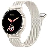 20mm Metal Band Compatible with Garmin Vivoactive 6/Vivoactive 5/3 Watch Bands, Stainless Steel Mesh Strap Wirstband for Venu Sq 2/ Forerunner 55/245/ Galaxy Watch 7 6 5 4 Watch Band Women Men