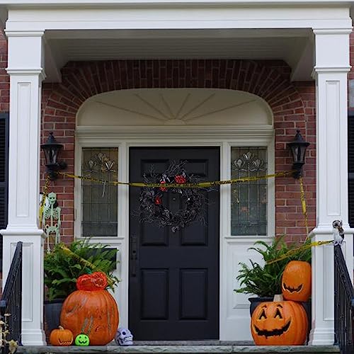 17.7 Inches Gothic Style Weird Yet Elegant Halloween Wreath for Front Door - image 8