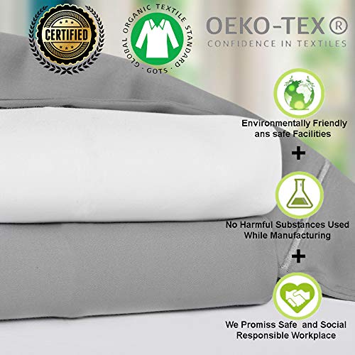 Color Sense- 600 Thread Count-Rich Cotton Sateen- 4 Piece Sheet Set-Flat Sheet-Fitted Sheet- 2 Pillowcases-Queen Size- Gold Color