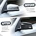 X AUTOHAUX Pair Car Rear View Driver Passenger Side Mirror Cover Cap Replacement Black Carbon Fiber for Mercedes-Benz W176 W204 C204 W212 W211 W246 C117 Mirror Guard Covers Decoration Trims