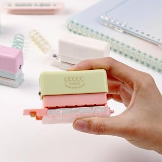 Mini 5-Hole Punch, Handheld Binding Machine, Portable Paper Puncher for A4/A5/B5