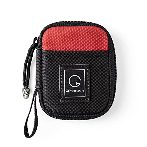 Gentlestache Pocket Organizer, Multitool Pouch, EDC Bags for Mens, Utility Pouch for Outdoor and Daily Used, Nylon Compact Organizer, Red Cover