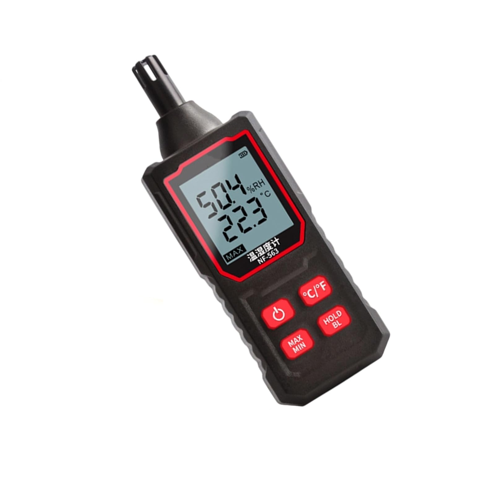 Professioneller digitaler Feuchtigkeits und Temperaturtester mit Speicherfunktion, leichtes Design für Reisen, Camping, Lagerung, Innen Feuchtigkeitstemperaturmesser
