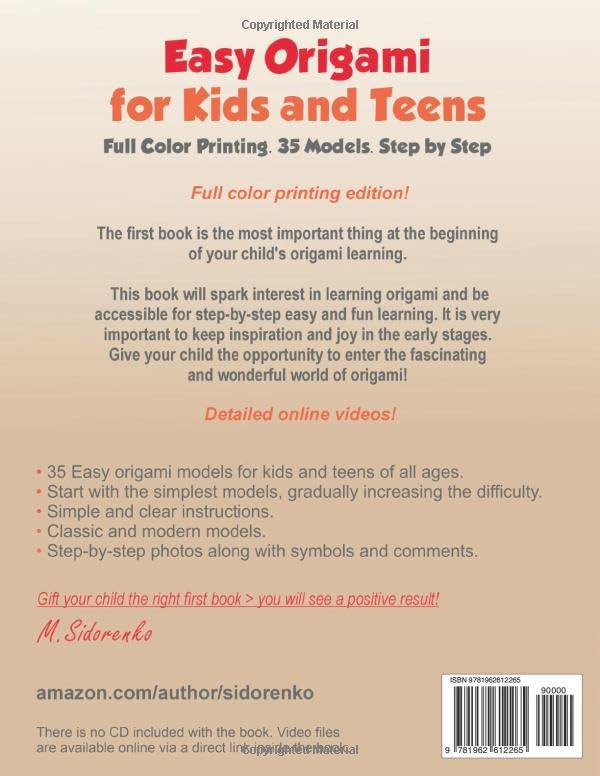Easy Origami for Kids and Teens: Full Color Printing. 35 Models. Step by Step - Image 2