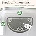Evelots Cat Litter Mat – Traps Litter & Mess from Box, Absorbent Urine-Proof & Waterproof Floor Protection, Soft on Paws, Non-Slip, Easy Clean, Machine Washable, Unscented, Gray, Small
