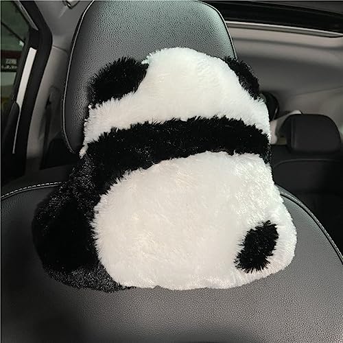 Set 2 Almohadas para Auto Peluche Ajustables Blancas miniatura 2
