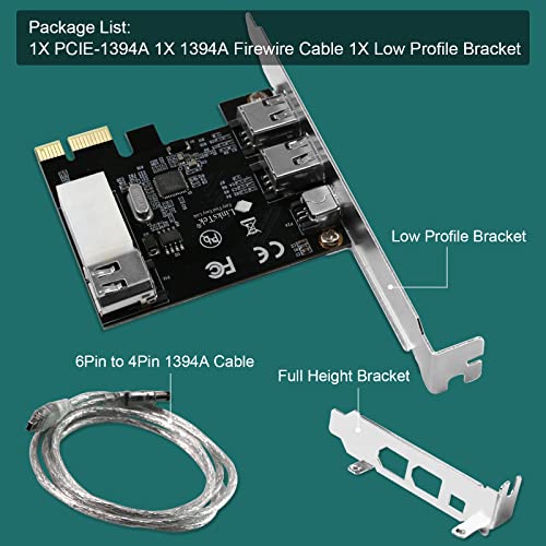 Linkstek PCIE-1394A 4-Ports 1394A Pcie Firewire 400 Expansion Card thumb #5