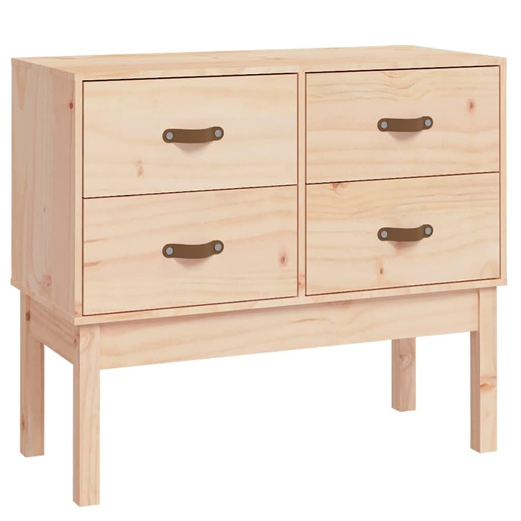 Stół konsolowy z litego drewna sosnowego 90 x 40 x 78 cm z 4 szufladami, szafka do salonu sypialni, biura, ekspozycja na przedmioty dekoracyjne, solidna konstrukcja