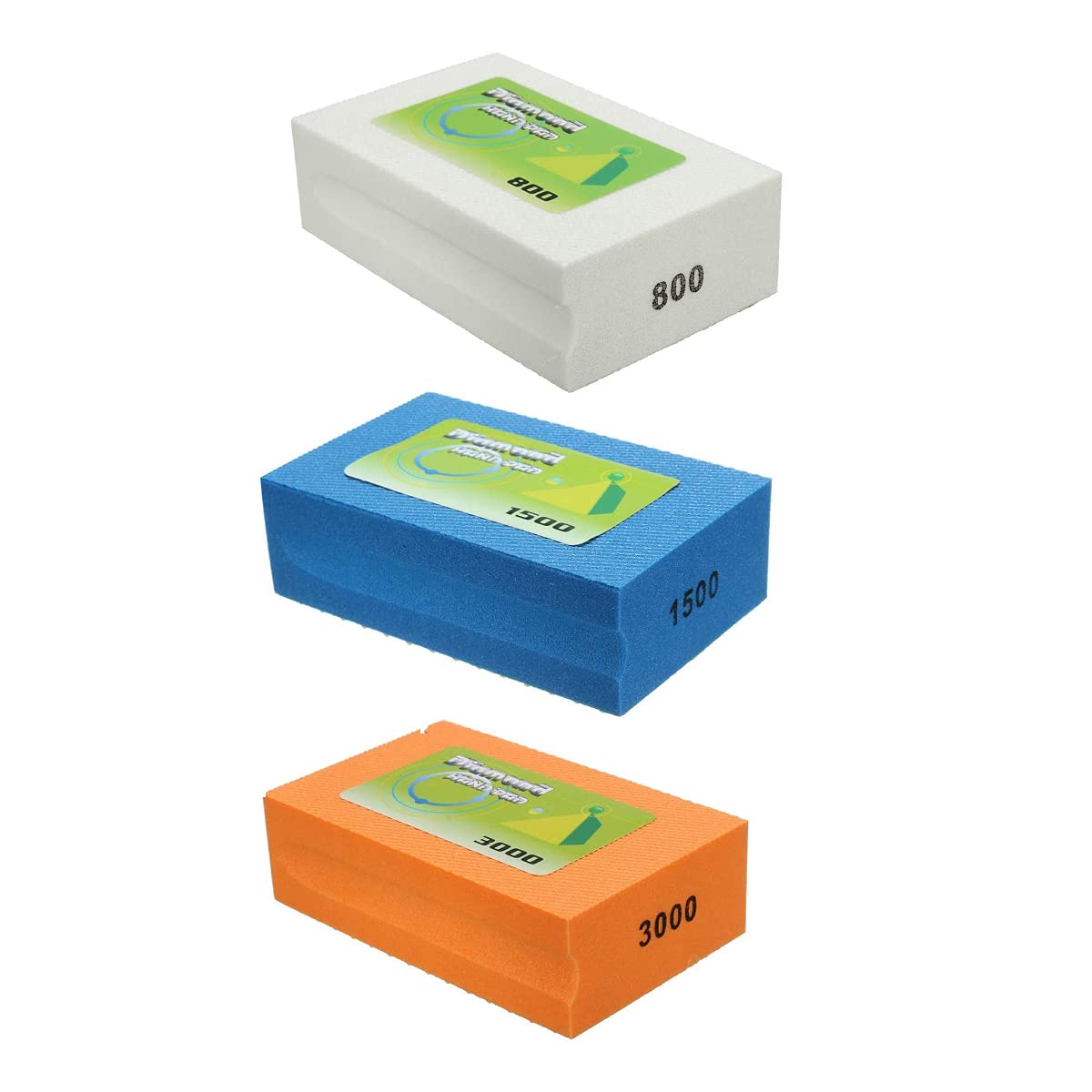 Diamant Schleifblöcke Set - 3-teilig Mit 800/1500/3000 Körnung