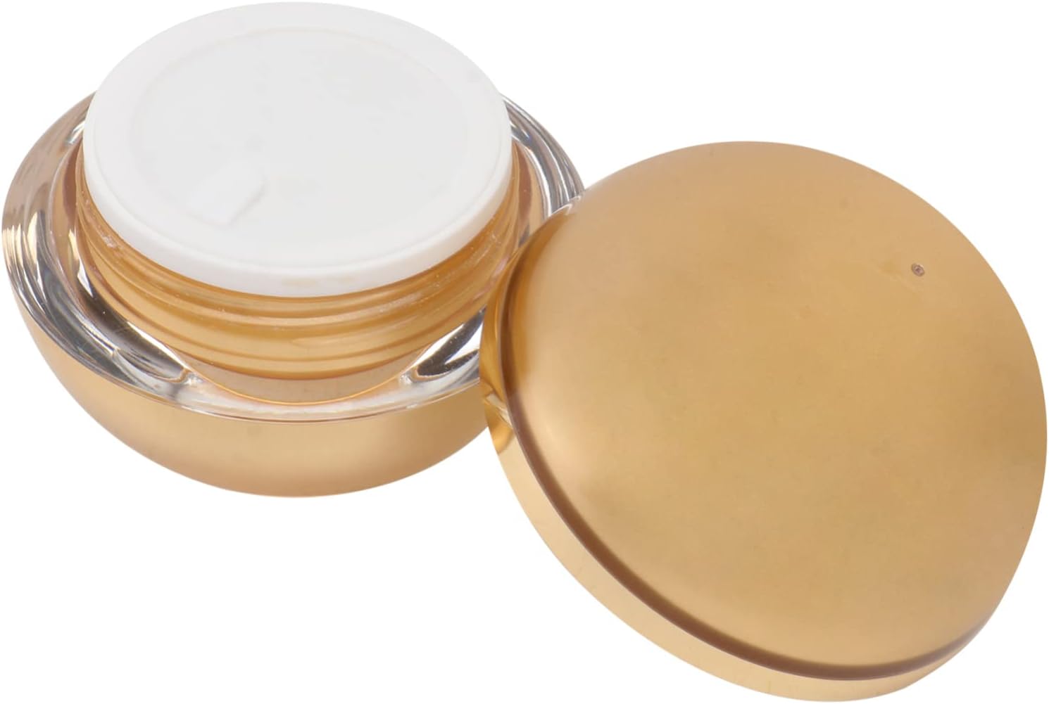 HONMEET 1pc Ball Ointment Box Soap Container Travel Makeup Container Small Plastic Container Small Round Tin Sample Jar Empty Lip Balm Cans Plastic Cream Bottle Cosmetics Jar Lotion, Golden, modern