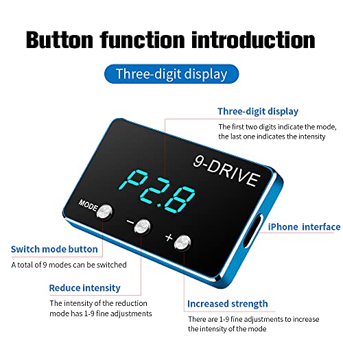 9 Drive Throttle Response Controller,Smart Electronic Racing Pedal Accelerator for Toyota 4Runner 2010+,Tundra 2007-2021,Land Cruiser (J200) 2008+,Camry 2007-2011,Corolla 2008-2013,for LEXUS GX 460