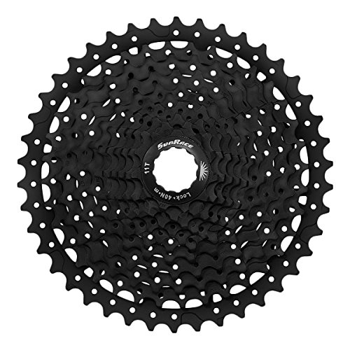 SUN RACE CSMS8 11-Speed Cassette 11-46T. Black, Adultos Unisex, Plateado, ESTANDAR Cover