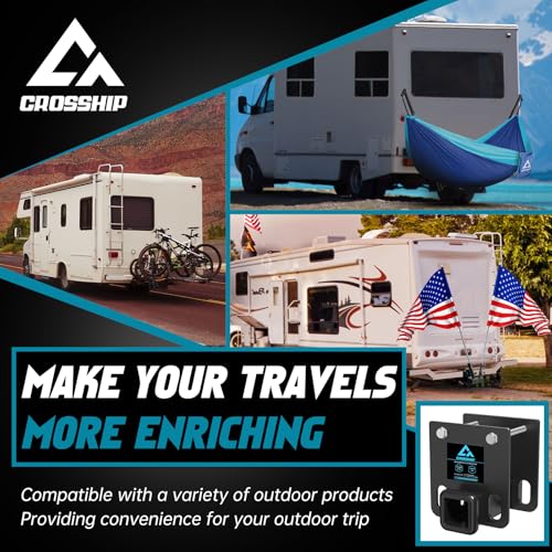 Image of RV Bumper 2-Inch Hitch Receiver - Fits 4-Inch Beam & 3500 LBS Capacity - Helps RV Connect Bike Racks, Cargo Carriers, Hitch Hammock and Any 2-Inch Receiver