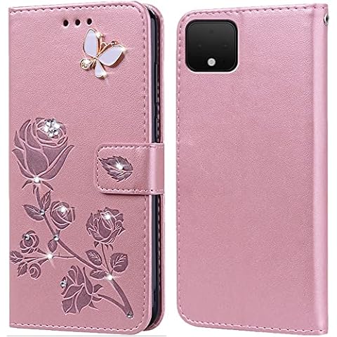 Phone Case for Google Pixel 4 XL with Kickstand,Card Slots,Silicone Bumper,Shockproof,Flip Wallet Leather Protective Cover for Google Pixel 4 XL(6.3'') Cover