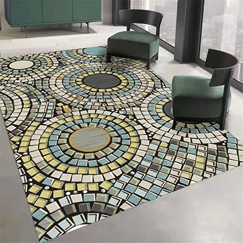Tapis durable lavable au design géométrique raffiné