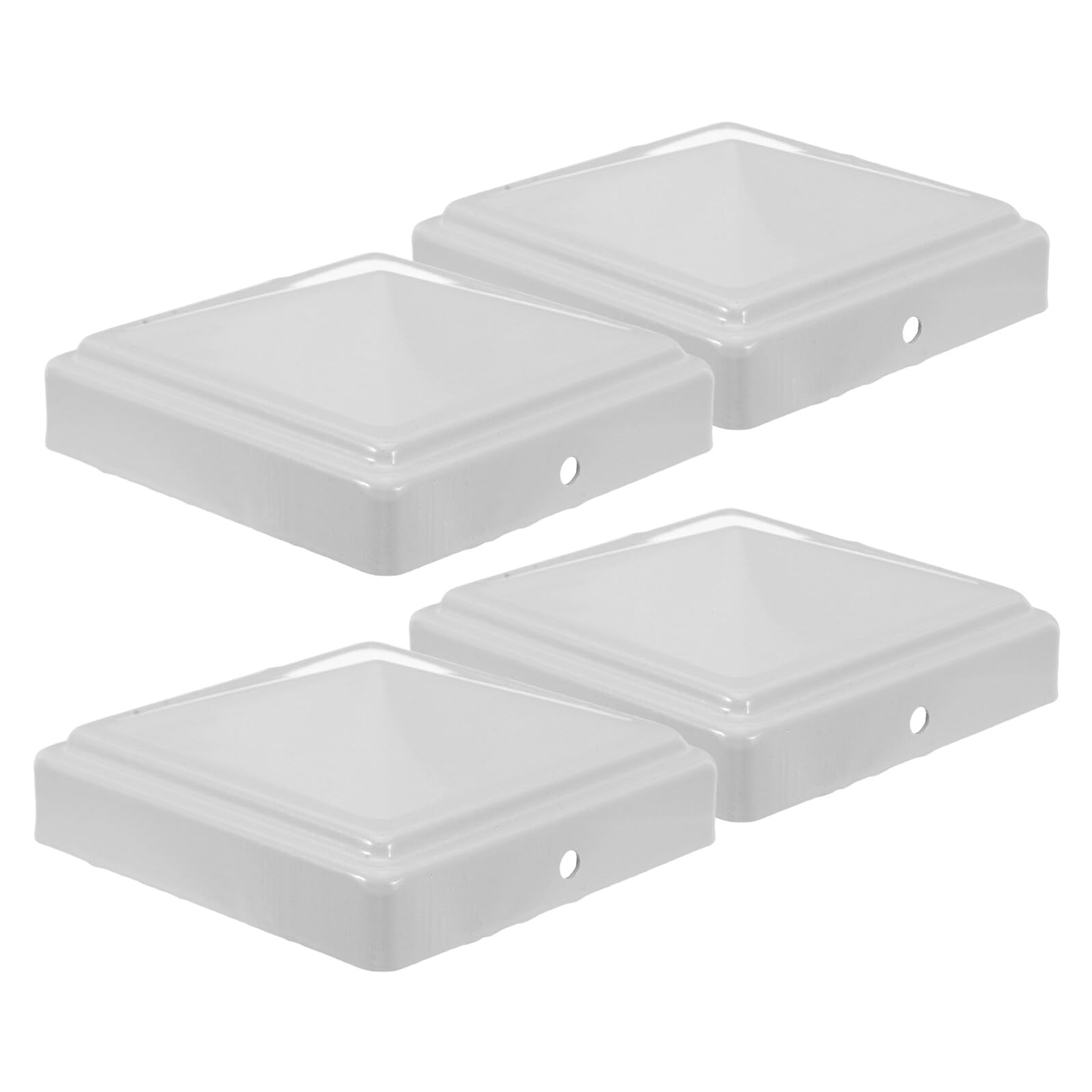 Protection anti-pourriture pour poteau 100x100 blanc en fer résistant aux chocs