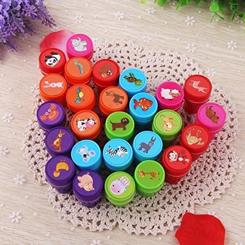 GOOHOME 26Pcs Animal Stampers Assorted Stamps for Kids Self Inking Stamps for Kids Birthday Gift Party Supplies Teacher Stamps