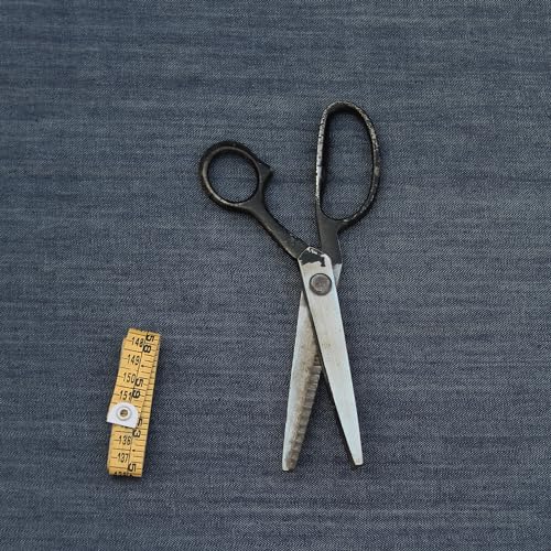 Image of BIGREAMS Unstitched Yarn Dyed Pure Cotton Denim Shirt Fabric - 58 inch Wide