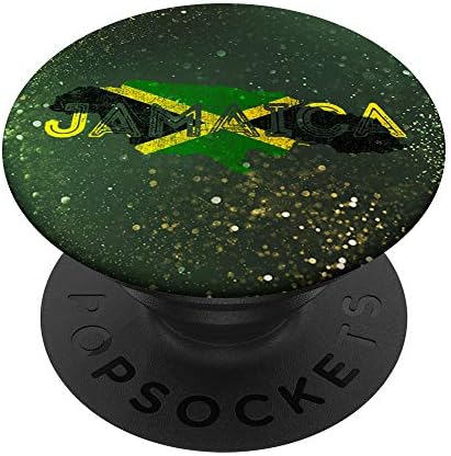 Jamaican Map and Flag Souvenir – Distressed Jamaica PopSockets PopGrip: Swappable Grip for Phones & Tablets