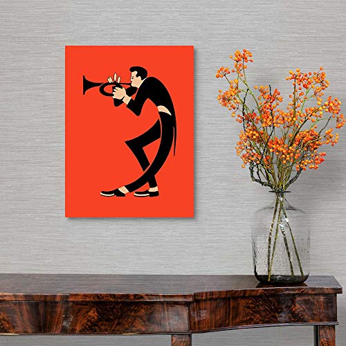 The Trumpet Canvas Wall Art Print, Musical Instruments Artwork #TOP2